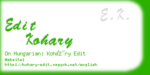 edit kohary business card